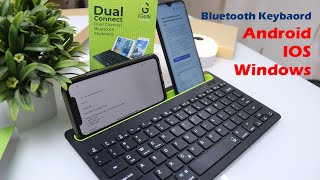 Windows Apple iOS Android Wireless Keybaord  i GEAR DualConnect Wireless Multi Device Keyboard [upl. by Nivra]