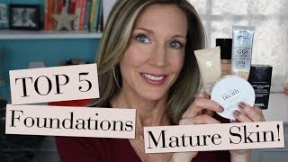 Top 5 Best Foundations for Mature Skin [upl. by Halladba128]