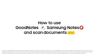 Galaxy Tab S9 Series How to use GoodNotes Samsung Notes and Scan Documents  Samsung [upl. by Aihsitan]