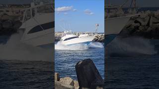 Bamm Bamm Boat Hits Some Choppy Manasquan Inlet Wakes [upl. by Klehm117]