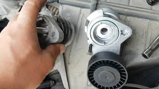 2011 BMW 328i serpentine belt tensioner replacement [upl. by Niels803]