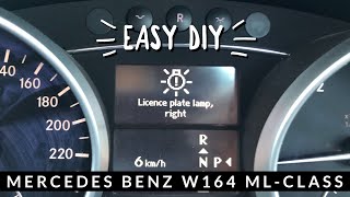 How to Replace Mercedes W164 Licence Plate Bulb [upl. by Halludba]