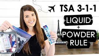 TSA 311 LIQUID amp POWDER RULE FOR CARRY ON BAG  Everything you need to know from a Travel Agent [upl. by Meekar]