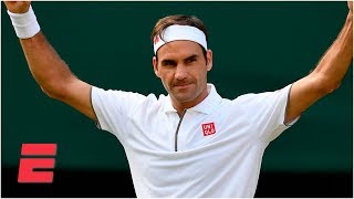 Roger Federer captures his 100th Wimbledon match win  2019 Wimbledon Highlights [upl. by Glasgo]