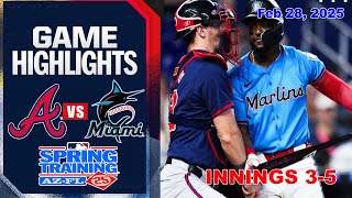 Atlanta Braves vs Miami Marlins Innings 35 GAME Highlights  MLB Training Spring 2025 [upl. by Annet838]