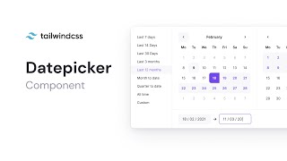 Datepicker component using Tailwind CSS [upl. by Uzziel1]