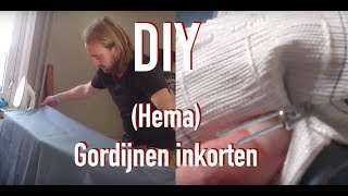 DIY Hema kant en klaar gordijnen inkorten [upl. by Issej]