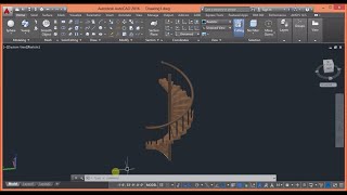 HOW TO DESIGN SPIRAL STAIRCASE IN AUTOCAD [upl. by Ariaek]