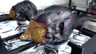 How to Roast Eggplant  Stove Top  Fast [upl. by Neurath]