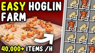 Minecrafts EASIEST Hoglin Farm in 121 [upl. by Marla]