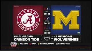 College Football Revamped Alabama v Michigan Playoff Game [upl. by Annaeiluj502]