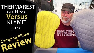 Review Thermarest Airhead Vs Klymit Luxe Camping Pillows [upl. by Artamas]