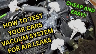 HOW TO TEST VACUUM SYSTEM FOR AIR LEAKS  DIY  CHEAP  EASY  STEP BY STEP  KIA  HYUNDAI TURBO [upl. by Nek]