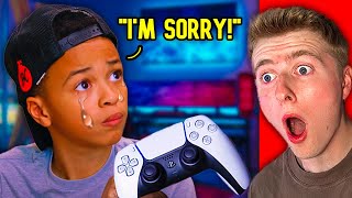 Kid LIES To Dad To Get PS5 [upl. by Htenay436]