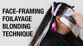 Faceframing Foilayage Blonding Technique  Mini Hair Color Correction Tutorial  Kenra Color [upl. by Kleeman]