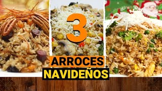 ARROCES NAVIDEÑOS para acompañar el pavo 3 recetas fáciles y rápidas [upl. by Noirrad]