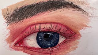 How to draw a hyperrealistic eye tutorial  Jak narysować realistyczne oko  Violet soul art [upl. by Esojnauj]