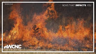 SC wildfire causes evacuations [upl. by Moselle]