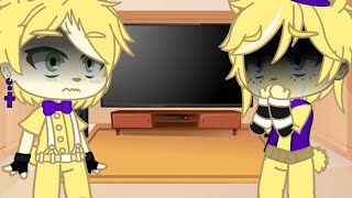 Past Fredbear and Springbonnie react to Fnaf memes [upl. by Annelak918]