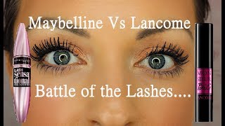 Lancome Monsieur Big mascara Vs Maybelline Lash Sensational [upl. by Esinart79]