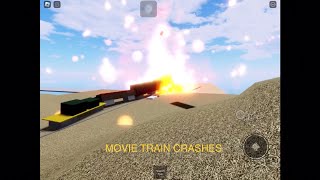 Roblox compilation of movie train crashes roblox [upl. by Johppah]