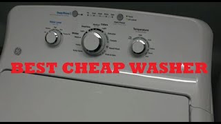 GE Washer Review Demo  GTW335ASNWW Best Cheap Basic Top Load Washing Machine [upl. by Ekalb941]