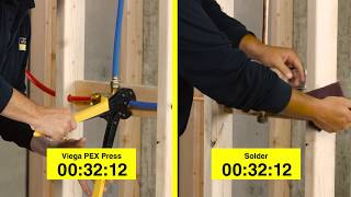 PEX PRESS vs Solder Which one is faster  Viega [upl. by Meenen242]