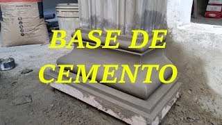 COMO HACER UNA BASE DE CEMENTO HOW TO MAKE A CEMENT BASE [upl. by Neetsirk189]