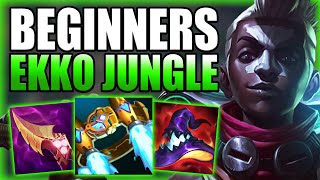 HOW TO PLAY EKKO JUNGLE FOR BEGINNERS INDEPTH GUIDE S13  Best BuildRunes S  League of Legends [upl. by Melvyn344]