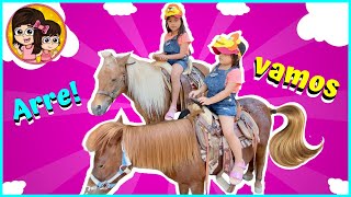 APRENDIMOS A MONTAR A CABALLO  Las Leoncitas Kids [upl. by Seleta]