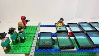 Squid game glass bridge lego animation [upl. by Clint]