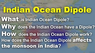 Indian Ocean Dipole IOD  What Why How it occurs its affect on Indian Monsoon [upl. by Devora]