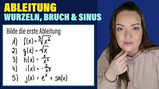 Grundlagen Ableitung Wurzeln Brüche und Sinus einfach ableiten  Potenzschreibweise [upl. by Ted]