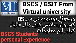 BSCS from Virtual university BSCSBSIT scope in VUComplete details about BS computer science in VU [upl. by Auberbach211]