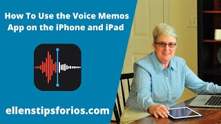 How To Use the Voice Memos App on the iPhone and iPad [upl. by Carce879]