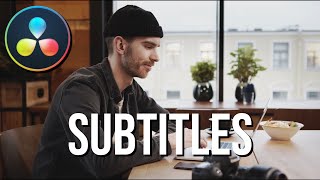 How to Add Subtitles to Video SRT File  Closed Captions  DaVinci Resolve 16 Tutorial [upl. by Kaleb115]