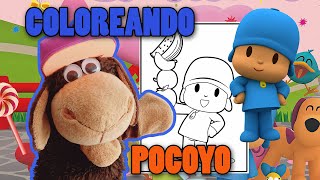 COLOREANDO un DIBUJO de POCOYO  DIBUJOS FACILES  SCRAPY VIDEOS para NIÑOS [upl. by Kcirddec672]