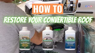 How to restore you soft top roof with the Renovo Soft Top Restorer kit [upl. by Anirres]