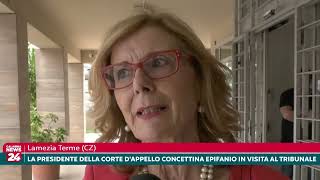 Lamezia Terme CZ La Presidente della Corte dAppello Concettina Epifanio in visita al tribunale [upl. by Stilwell]