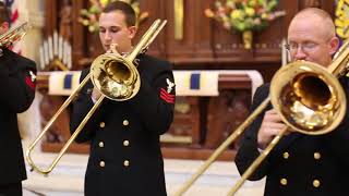 United States Naval Academy Band  Trombone Quartet  Toccata in D Minor [upl. by Oninrutas]