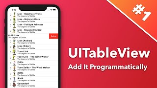 Adding a UITableView Programmatically [upl. by Annoerb]