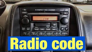 Honda Accord Radio Unlock Instructions and Codes [upl. by Inohs]