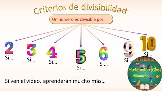 Criterios de divisibilidad [upl. by Inahc]