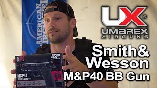 Smith amp Wesson MampP 40 Pistol Air Gun Review  Umarex Airguns Handgun [upl. by Uhile]