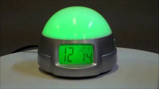 Timelink 89800SILVER Deluxe Color Changing Electric Alarm Clock [upl. by Meter]