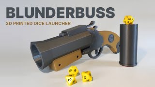 How To Make Dice Blunderbuss  3D Printed Multiple Dice Launcher [upl. by Atiral]