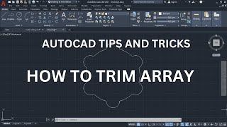 AutoCAD Tutorial  How to Trim array [upl. by Gnni34]