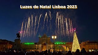 Fogo Artifício Lisboa 2023  Abertura Natal 🎆 [upl. by Sivrup]