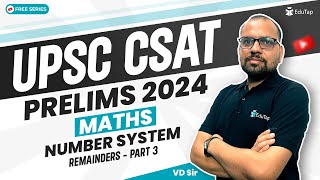 Number System UPSC CSAT  CSAT Maths Syllabus Questions  CSAT Maths Question and Answers PDF EduTap [upl. by Ahsilef]