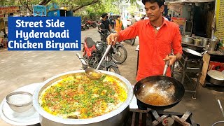 Hyderabad Street Side Chicken Dum Biryani  shortsvedio  Street Food  shorts  khane ka shaukeen [upl. by Adnole178]